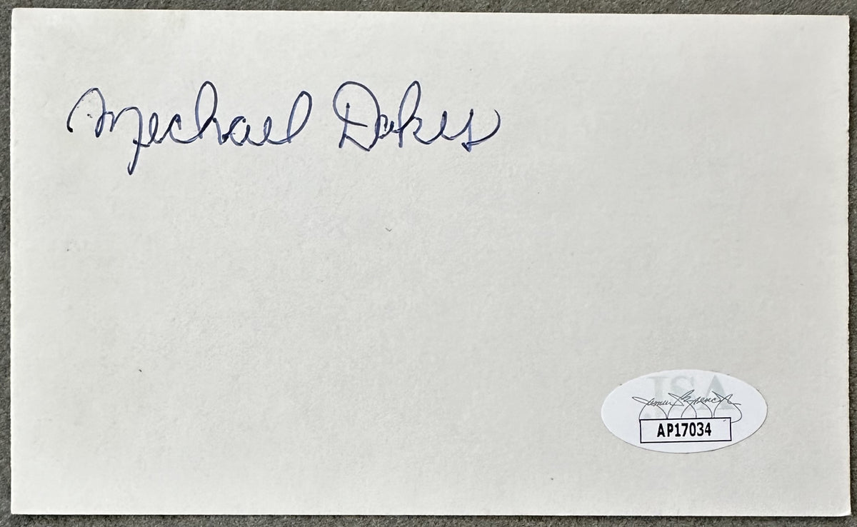 DOKES, MICHAEL SIGNED INDEX CARD (JSA) – JO Sports Inc.