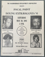 DOUGLAS, JAMES "BUSTER"-DAN O'MALLEY OFFICIAL PROGRAM (1981-DOUGLAS PRO DEBUT)