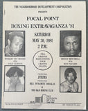 DOUGLAS, JAMES "BUSTER"-DAN O'MALLEY OFFICIAL PROGRAM (1981-DOUGLAS PRO DEBUT)