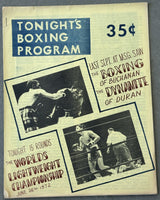 DURAN, ROBERTO-KEN BUCHANAN SOUVENIR PROGRAM (1972)