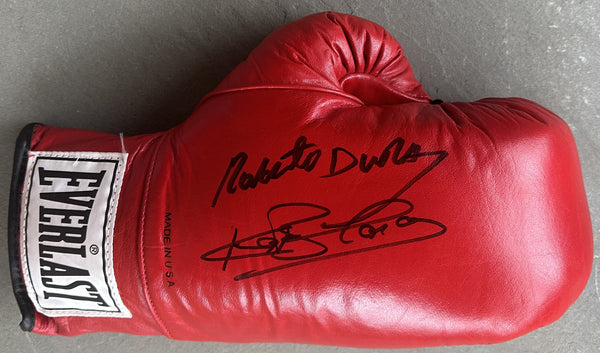 DURAN, ROBERTO & KEN BUCHANAN SIGNED BOXING GLOVE