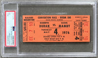 DURAN, ROBERTO-SAOUL MAMBY ON SITE FULL TICKET (1976-PSA/DNA NM 7)
