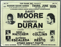 DURAN, ROBERTO-DAVEY MOORE BROADSIDE POSTER (1983)