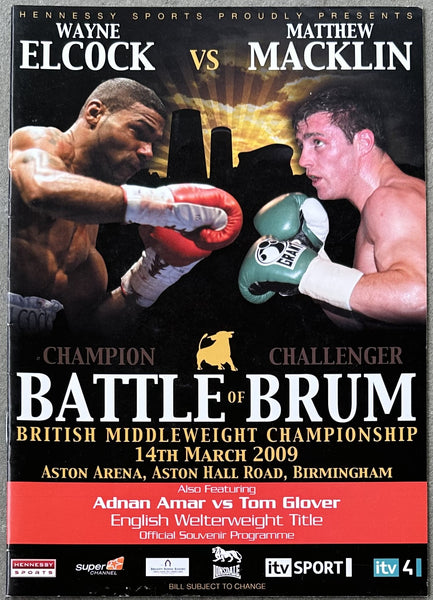FURY, TYSON-LEE SWABY OFFICIAL PROGRAM (2009)