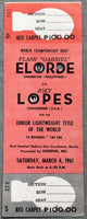 ELORDE, FLASH-JOEY LOPES ON SITE FULL TICKET (1961)