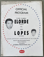 ELORDE, FLASH-JOEY LOPES OFFICIAL PROGRAM (1961)