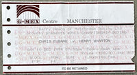 EUBANK, CHRIS-HENRY WHARTON ON SITE STUBLESS TICKET (1994)