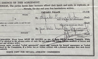 EVANGELISTA, ALFREDO SIGNED FIGHT CONTRACT (1978-HOLMES FIGHT-JSA AUTHENTICATED)