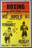 FERNANDEZ, FLORENTINO-BOBO RECKLEY SIGNED ON SITE POSTER (1965-SIGNED BY FERNANDEZ)