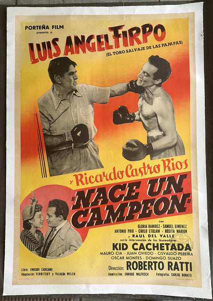 FIRPO, LUIS MOVIE POSTER (1952-NACE UN CAMPEON)