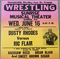 FLAIR, RIC-DUSTY RHODES ON SITE POSTER (1982)