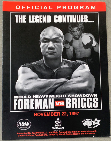 FOREMAN, GEORGE-SHANNON BRIGGS OFFICIAL PROGRAM (1997)