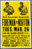 FOREMAN, GEORGE-KEN NORTON CLOSED CIRCUIT POSTER (1974)