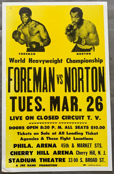 FOREMAN, GEORGE-KEN NORTON CLOSED CIRCUIT POSTER (1974)