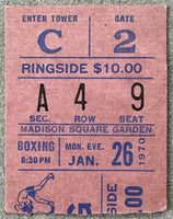 FOREMAN, GEORGE-"IRISH" JACK O'HALLORAN & CHUCK WEPNER-MANUEL RAMOS ON SITE TICKET STUB (1970)
