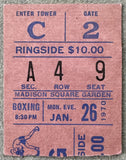 FOREMAN, GEORGE-"IRISH" JACK O'HALLORAN & CHUCK WEPNER-MANUEL RAMOS ON SITE TICKET STUB (1970)