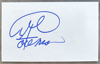 FOREMAN, GEORGE SIGNED INDEX CARD