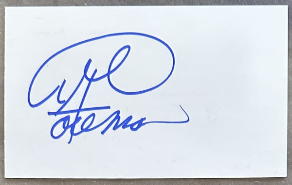 FOREMAN, GEORGE SIGNED INDEX CARD