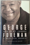 FOREMAN, GEORGE SIGNED BOOK-GOD IN MY CORNER (JSA)