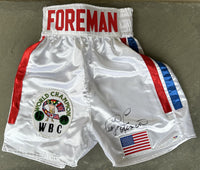 FOREMAN, GEORGE SIGNED BOXING TRUNKS (PSA/DNA)