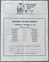 FRAZIER, JOE-OSCAR BONAVENA I OFFICIAL PROGRAM (1966)