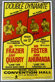 FRAZIER, JOE-JERRY QUARRY & BOB FOSTER-JORGE AHUMADA CLOSED CIRCUIT POSTER (1974-SIGNED BY BOB FOSTER)