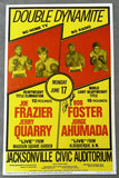 FRAZIER, JOE-JERRY QUARRY & BOB FOSTER-JORGE AHUMADA CLOSED CIRCUIT POSTER (1974-SIGNED BY BOB FOSTER)