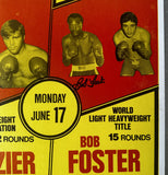 FRAZIER, JOE-JERRY QUARRY & BOB FOSTER-JORGE AHUMADA CLOSED CIRCUIT POSTER (1974-SIGNED BY BOB FOSTER)