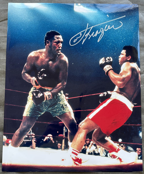 FRAZIER, JOE SIGNED LARGE FORMAT PHOTO (FIRST ALI FIGHT)