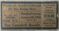 FREEMAN, TOMMY-PAUL PIRRONE & JOHNNY RISKO-RICCARDO BERTAZZOLO ON SITE FULL TICKET (1930)
