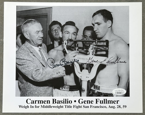 BASILIO, CARMEN & GENE FULLMER SIGNED PHOTO (JSA)