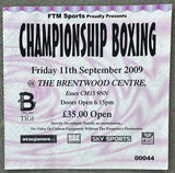 FURY, TYSON-JOHN MCDERMOTT ON SITE STUBLESS TICKET (2010)