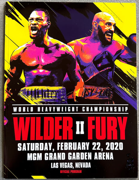 FURY, TYSON-DEONTAY WILDER II OFFICIAL PROGRAM (2020)