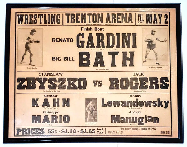 GARDINI, RENATO-BIG BILL BATH  & STANISLAW ZBYSZKO-JACK ROGERS ON SITE POSTER (1930)