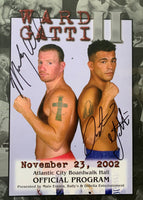 GATTI, ARTURO-MICKY WARD II OFFICIAL PROGRAM (2002-SIGNED BY GATTI & WARD-PSA/DNA)