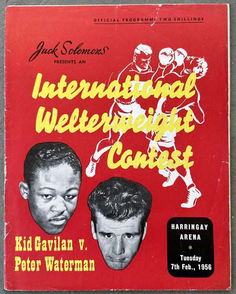GAVILAN, KID-PETER WATERMAN OFFICIAL PROGRAM (1956)