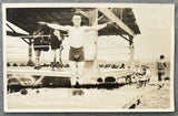 GIBBONS, TOMMY TRAINING CAMP REAL PHOTO POSTCARD LOT OF 8 (1923-PREPARING FOR DEMPSEY)