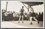 GIBBONS, TOMMY TRAINING CAMP REAL PHOTO POSTCARD LOT OF 8 (1923-PREPARING FOR DEMPSEY)