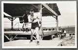 GIBBONS, TOMMY TRAINING CAMP REAL PHOTO POSTCARD LOT OF 8 (1923-PREPARING FOR DEMPSEY)