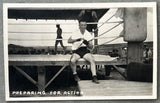 GIBBONS, TOMMY TRAINING CAMP REAL PHOTO POSTCARD LOT OF 8 (1923-PREPARING FOR DEMPSEY)