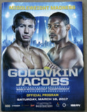 GOLOVKIN, GENNADY-DANIEL JACOBS OFFICIAL PROGRAM (2017)