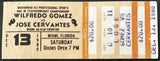 GOMEZ, WILFREDO-JOSE CERVANTES ON SITE STUBLESS TICKET (1980)