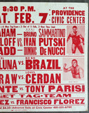 SAMMARTINO, BRUNO & IVAN PUTSKI & DOMINIC DENUCCI VS SUPER STAR BILLY GRAHAM & ERNIE LADD & IVAN KOLOFF ON SITE POSTER (1976)