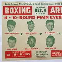 GRAZIANO, ROCKY-SONNY HORNE & SANDY SADDLER-ORLANDO ZULUETA ON SITE POSTER (1949)