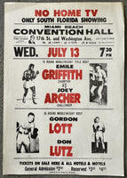 GRIFFITH, EMILE-JOEY ARCHER ORIGINAL BROADSIDE POSTER (1966)