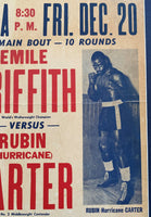 CARTER, RUBIN "HURRICANE"-EMILE GRIFFITH ON SITE POSTER (1963-SIGNED BY GRIFFITH)