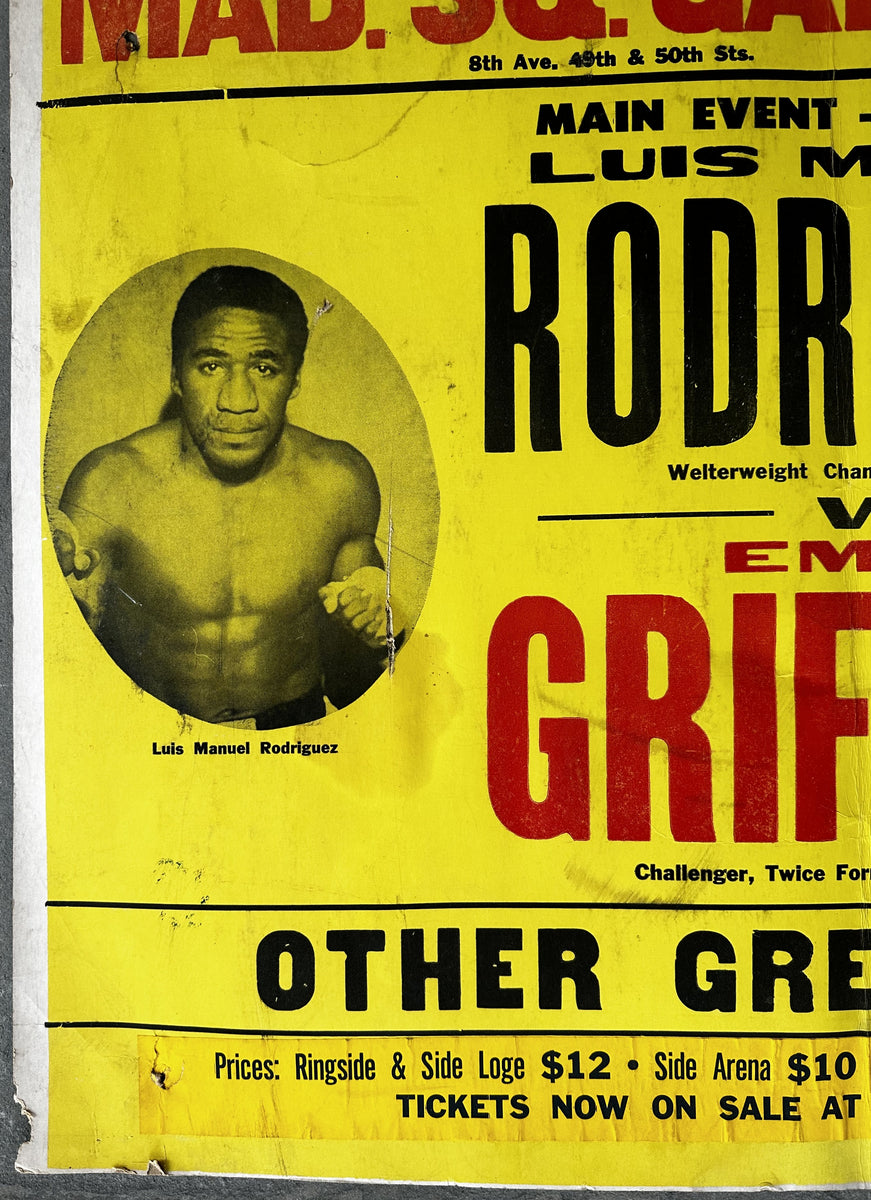 GRIFFITH, EMILE-LUIS RODRIGUEZ ON SITE POSTER (1963) – JO Sports Inc.