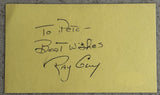 GUY, RAY SIGNED INDEX CARD (JSA)
