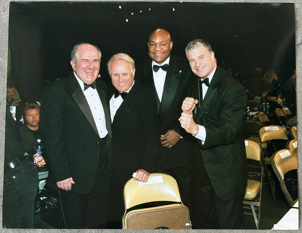HBO BOXING ANNOUNCERS TYPE 1 ORIGINAL PHOTO (LAMPLEY, FOREMAN, MERCHANT LEDERMAN)