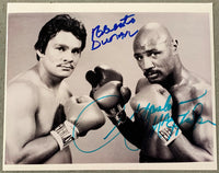 HAGLER, MARVIN & ROBERTO DURAN SIGNED PHOTO